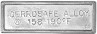 Cerrosafe®  Bismuth Chamber Casting Alloy,
1/2 lb ingot